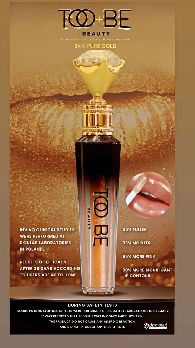 Too Be Beauty 24K Pure Gold Lip Volumizer ile daha dolgun dudaklar mümkün